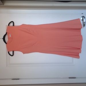 Coral Calvin Klein knee length dress